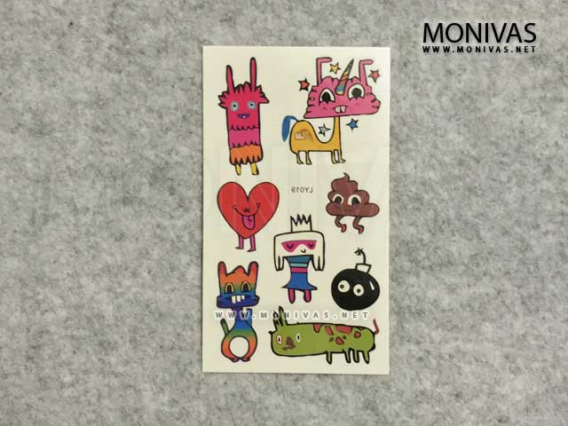 Monster World Halloween Party Temporary Tattoo Stickers