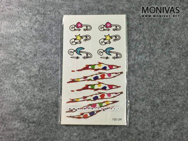 Safety Pins Halloween Party Temporary Tattoo Stickers