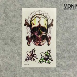 Skull Head Halloween Party Temporary Tattoo Sticker