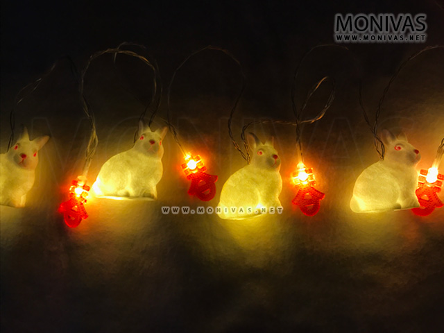 Spring Rabbit Fairy LED Light Garland