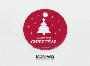 Sparkling Merry Christmas Printed Gift Tags – Red (12pcs)