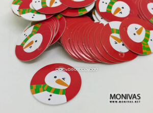 Round Snowman Printed Gift Tags (12pcs)