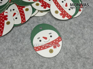 Oval Snowman Christmas Printed Gift Tags (10pcs)