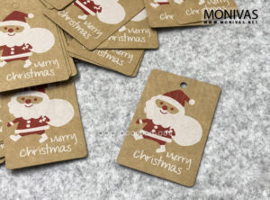Santa Claus Christmas Kraft Gift Tags (10pcs)