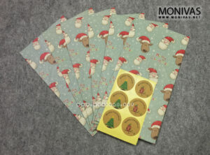 Snowy Merry Christmas Paper Gift Bags (6pcs)