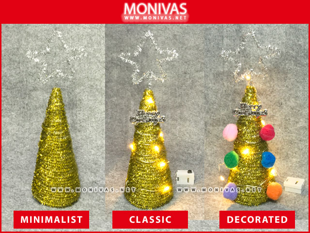 Glittering Gold Mini Christmas Tree Crafting Kit